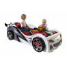 Lit voiture enfant moderne blanc Pole Position