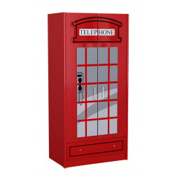 Armoire enfant moderne rouge England