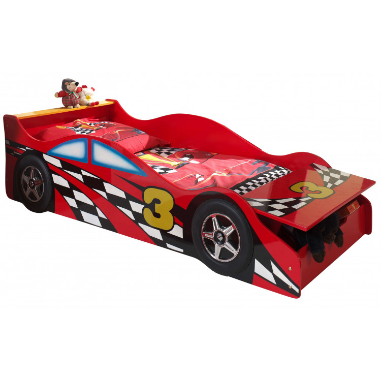 Lit voiture enfant moderne rouge Bolid