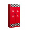 Armoire enfant moderne rouge Bolid