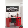 Bureau enfant moderne rouge Bolid