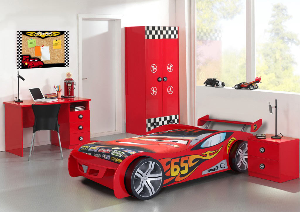 DISNEY CARS - Lit enfant Cars Flash McQueen et tiroir de rangement