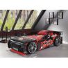 Lit voiture enfant moderne rouge/noir Speedo