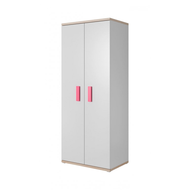Armoire enfant contemporaine blanc/chêne clair Tiago