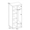 Armoire enfant contemporaine blanc/chêne clair Tiago