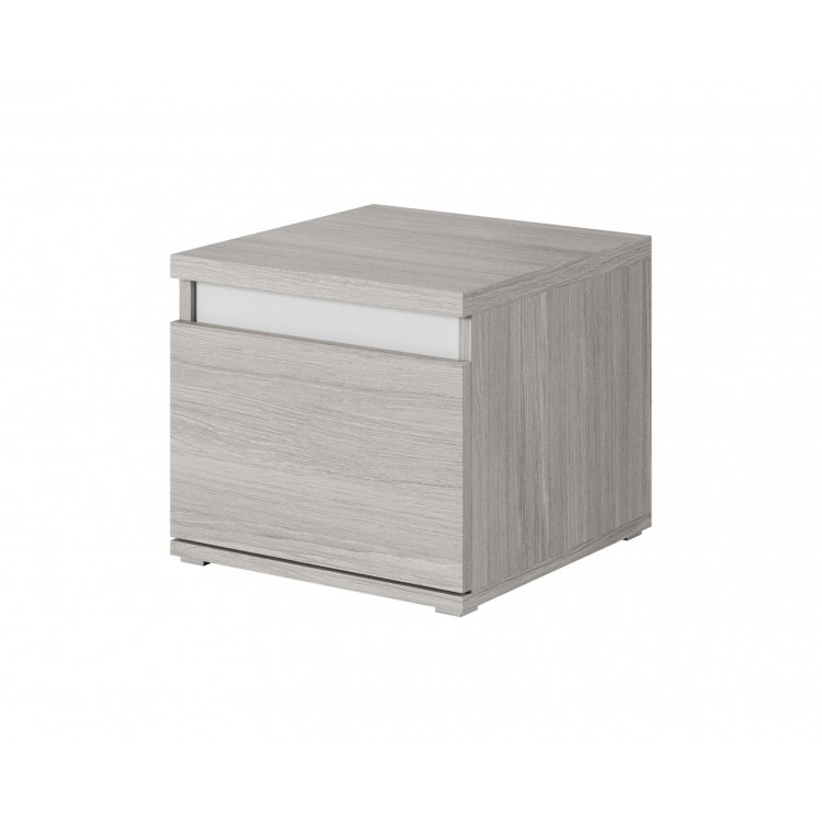 Chevet adulte contemporain chêne clair/blanc Josiane