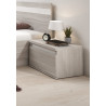 Chevet adulte contemporain chêne clair/blanc Josiane