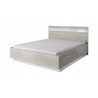Lit adulte contemporain chêne clair/blanc Josiane