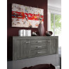 Buffet/bahut contemporain 190 cm gris foncé Donatio