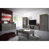 Buffet/bahut contemporain 190 cm gris foncé Donatio