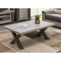Table basse contemporaine chêne clair/chêne foncé Ariane