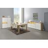 Buffet/bahut contemporain chêne/blanc Lazare