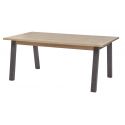 Table de salle à manger contemporaine extensible coloris chêne Jackson