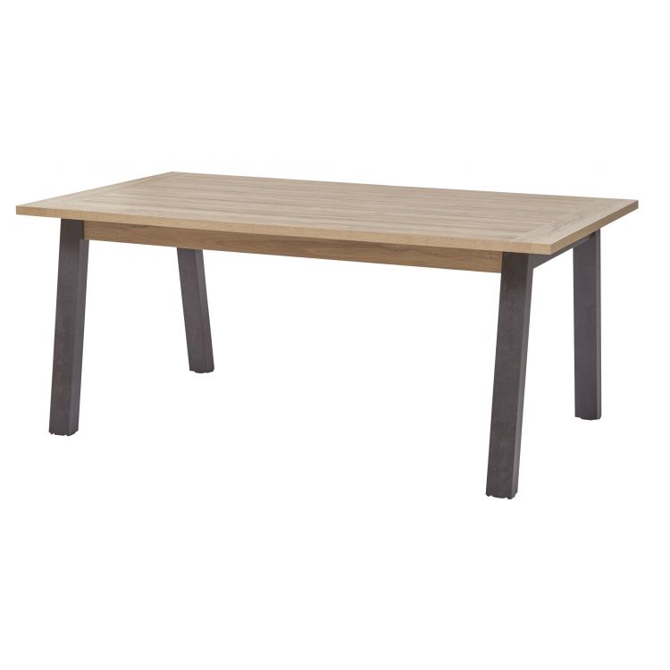Table de salle à manger contemporaine extensible coloris chêne Jackson