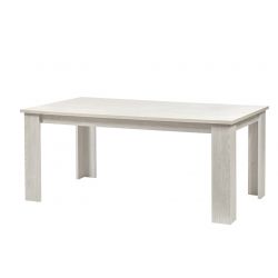 Table de salle à manger contemporaine chêne blanchi Adèce