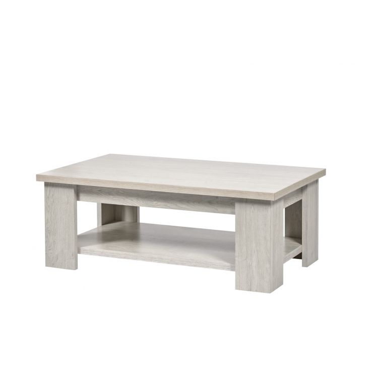 Table basse contemporaine chêne blanchi Adèce