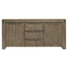 Buffet/bahut contemporain 180 cm bois massif gris brumeux Kalija