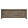 Buffet/bahut contemporain 230 cm bois massif gris brumeux Kalija