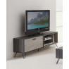 Meuble TV industriel 150 cm chêne gris/cendre Virginie