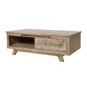 Table basse style nature en bois massif chêne clair Valerie