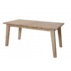 Table de salle à manger style nature en bois massif chêne clair Valerie