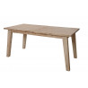 Table de salle à manger style nature en bois massif chêne clair Valerie