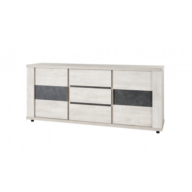 Buffet/bahut contemporain chêne clair Lessie