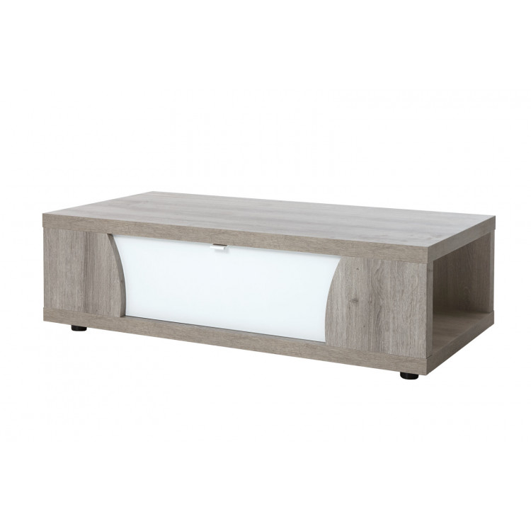 Table basse moderne chêne/blanc Saphir