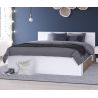 Lit adulte scandinave chêne/blanc Gaetan