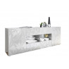 Buffet/bahut design laqué blanc sérigraphié 241 cm Andreasse