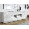 Buffet/bahut design laqué blanc sérigraphié 241 cm Andreasse