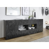 Buffet/bahut design laqué blanc sérigraphié 241 cm Andreasse