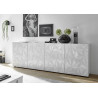 Buffet/bahut design laqué blanc sérigraphié 241 cm Andreasse II