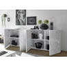 Buffet/bahut design laqué blanc sérigraphié 241 cm Andreasse II