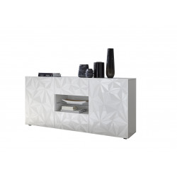 Buffet/bahut design laqué blanc sérigraphié 181 cm Andreasse