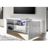 Meuble TV design 181 cm laqué blanc sérigraphié Andreasse