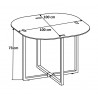 Ensemble table et 4 chaises moderne Jonace II