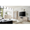 Meuble TV moderne 181 cm chêne samoa Orlane