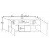 Meuble TV design 181 cm Stephane