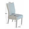 Chaise de salle à manger moderne en PU (lot de 2) Paoline