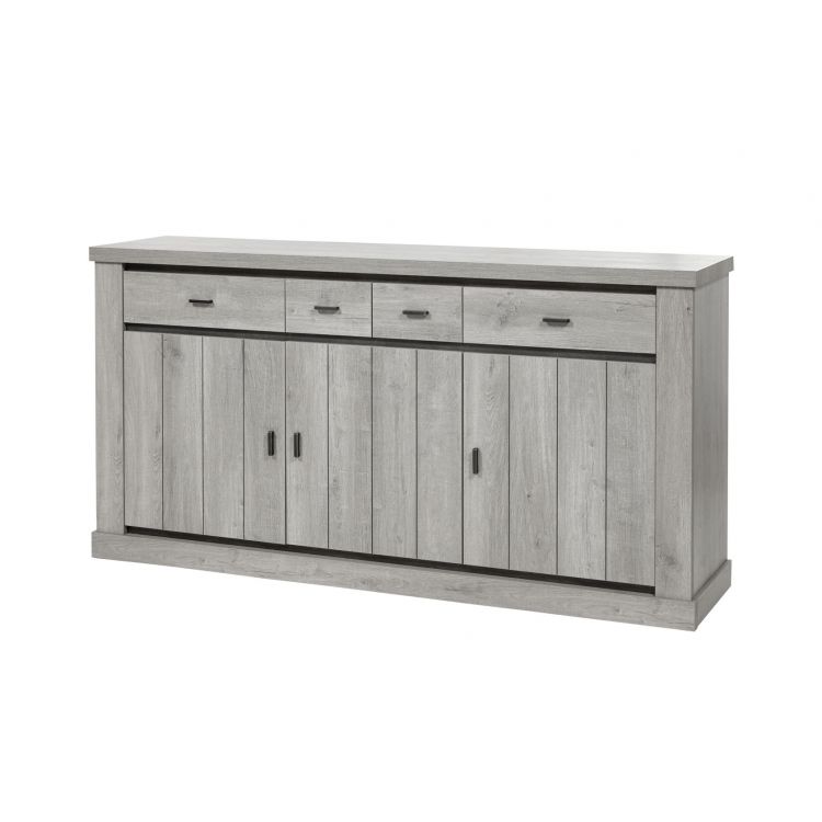 Buffet/bahut contemporain 192 cm chêne gris Corrie