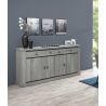 Buffet/bahut contemporain 192 cm chêne gris Corrie