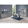 Buffet/bahut contemporain 248 cm chêne gris Corrie