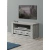 Meuble TV contemporain 108 cm chêne gris Corrie