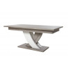 Table de salle à manger extensible moderne chêne/blanc Saphir