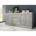 Buffet/bahut contemporain 210 cm pin blanc Albina