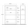 Vaisselier/argentier contemporain pin blanc Albina