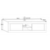 Meuble TV moderne 181 cm blanc Agathe