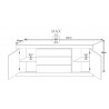 Buffet/bahut moderne 210 cm laqué blanc brillant Agathe