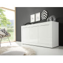 Buffet/bahut moderne 160 cm laqué blanc brillant Agathe